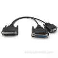 Rs232 Serial Db25 Female To DB25/Db9 Communication Cable